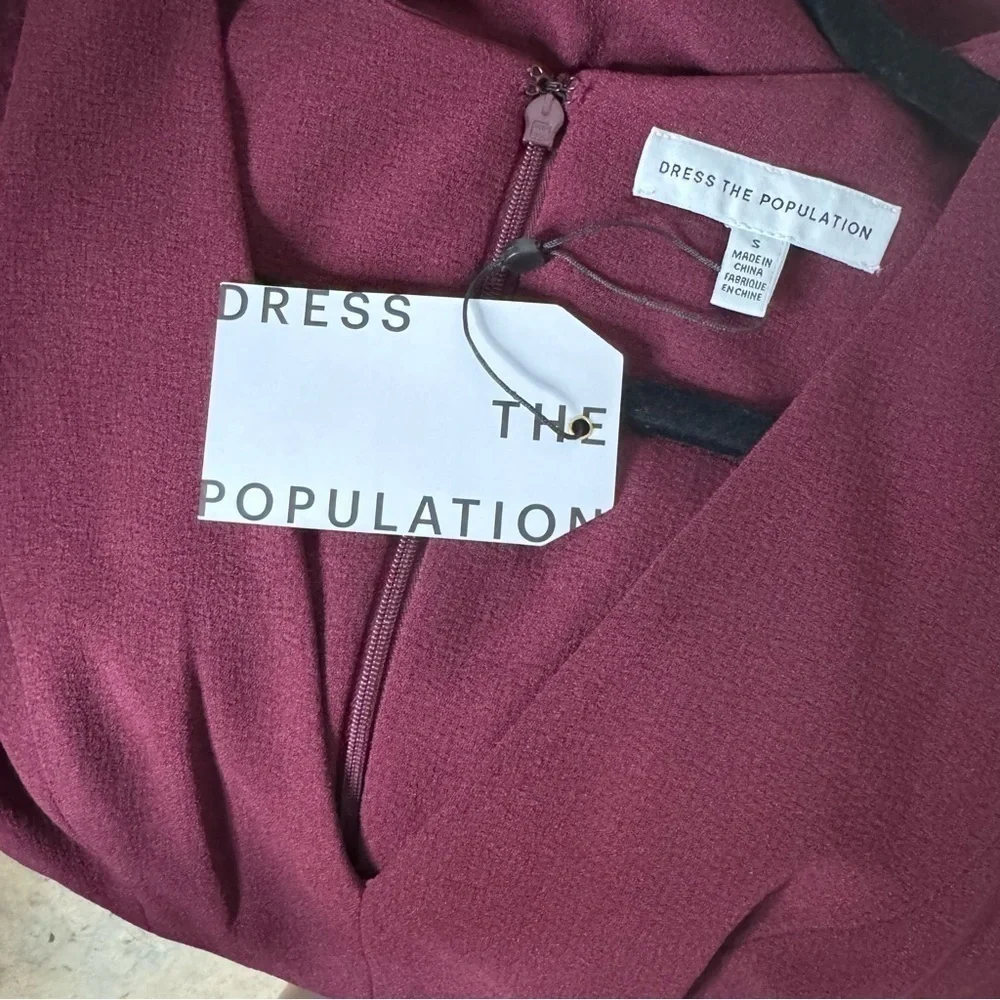 Dress The Population Catalina Dress in Burgundy Small - Picture 7 of 11